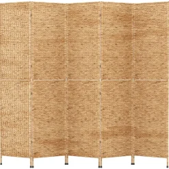 vidaXL Divisores De Ambientes-Biombo de 5 paneles jacinto de agua 205x180 cm