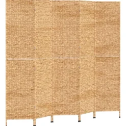 vidaXL Divisores De Ambientes-Biombo de 5 paneles jacinto de agua 205x180 cm