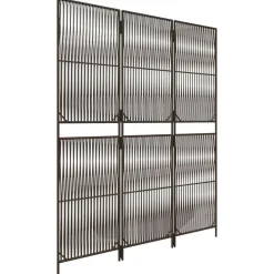 vidaXL Biombo de 3 paneles ratán sintético marrón Marrón