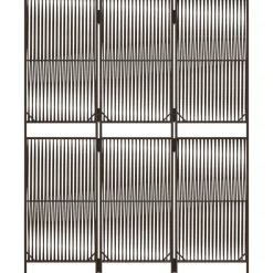 vidaXL Biombo de 3 paneles ratán sintético marrón Marrón
