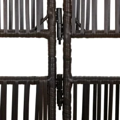 vidaXL Biombo de 3 paneles ratán sintético marrón Marrón