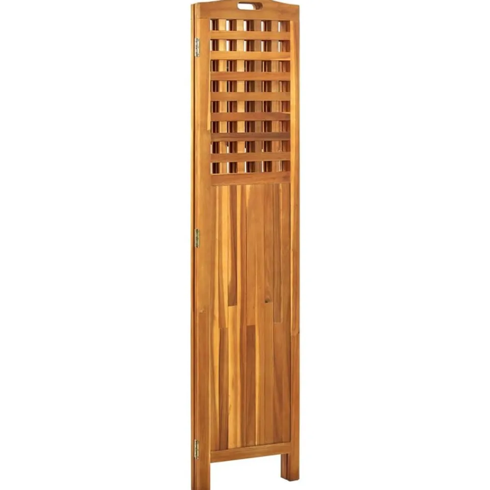 vidaXL Biombo de 3 paneles madera maciza de acacia 121x2x170 cm Discount
