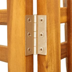 vidaXL Biombo de 3 paneles madera maciza de acacia 121x2x170 cm Discount