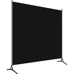 vidaXL Biombo de tela 175x180 cm Negro Clearance