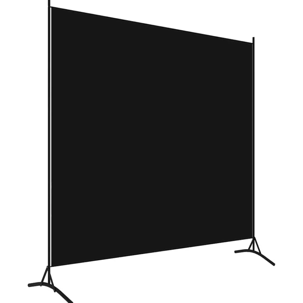 vidaXL Biombo de tela 175x180 cm Negro Clearance