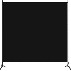vidaXL Biombo de tela 175x180 cm Negro Clearance
