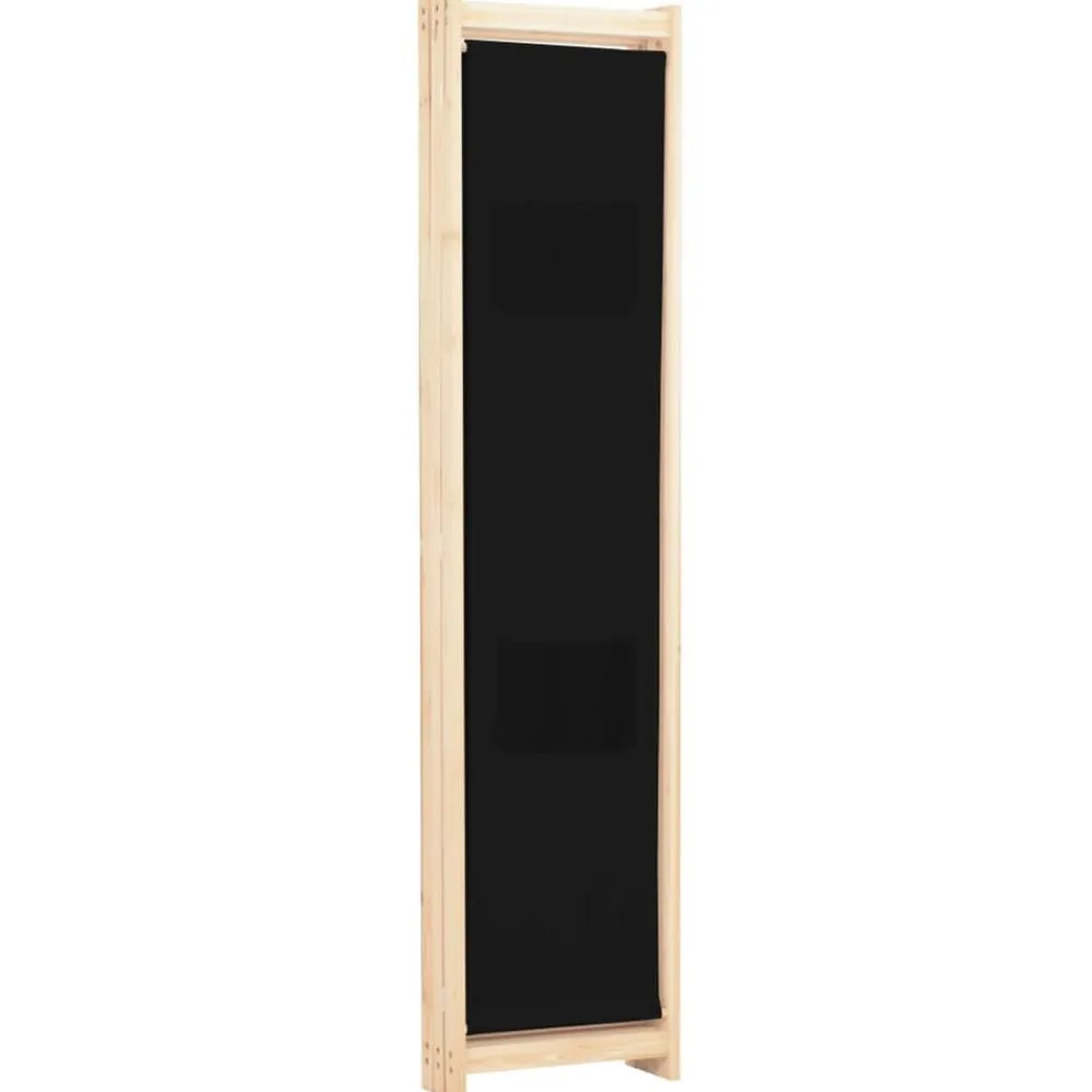 vidaXL Biombo divisor 3 paneles de tela negro 120x170x4 cm Outlet
