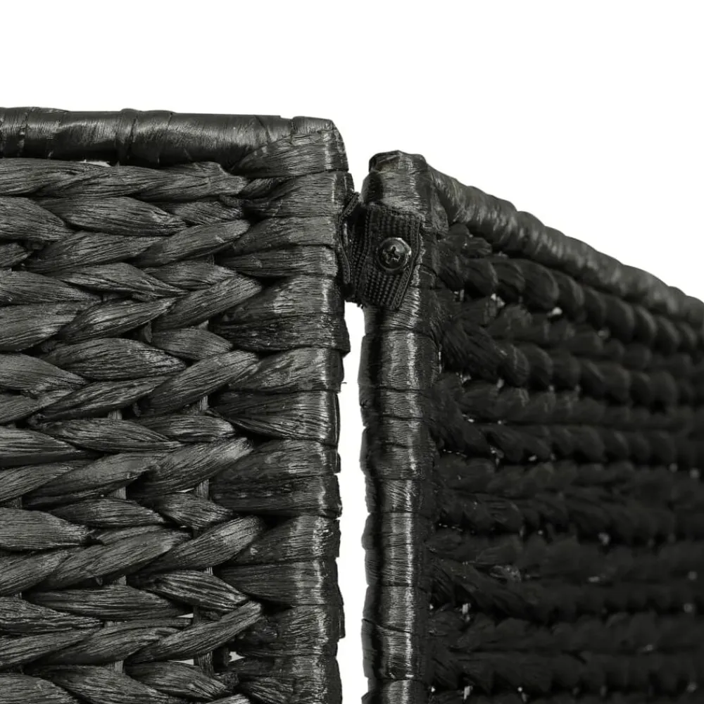vidaXL Biombo divisor 4 paneles jacinto de agua 154x160 cm Negro Sale