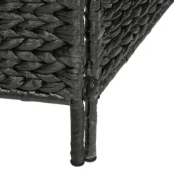 vidaXL Biombo divisor 4 paneles jacinto de agua 154x160 cm Negro Sale