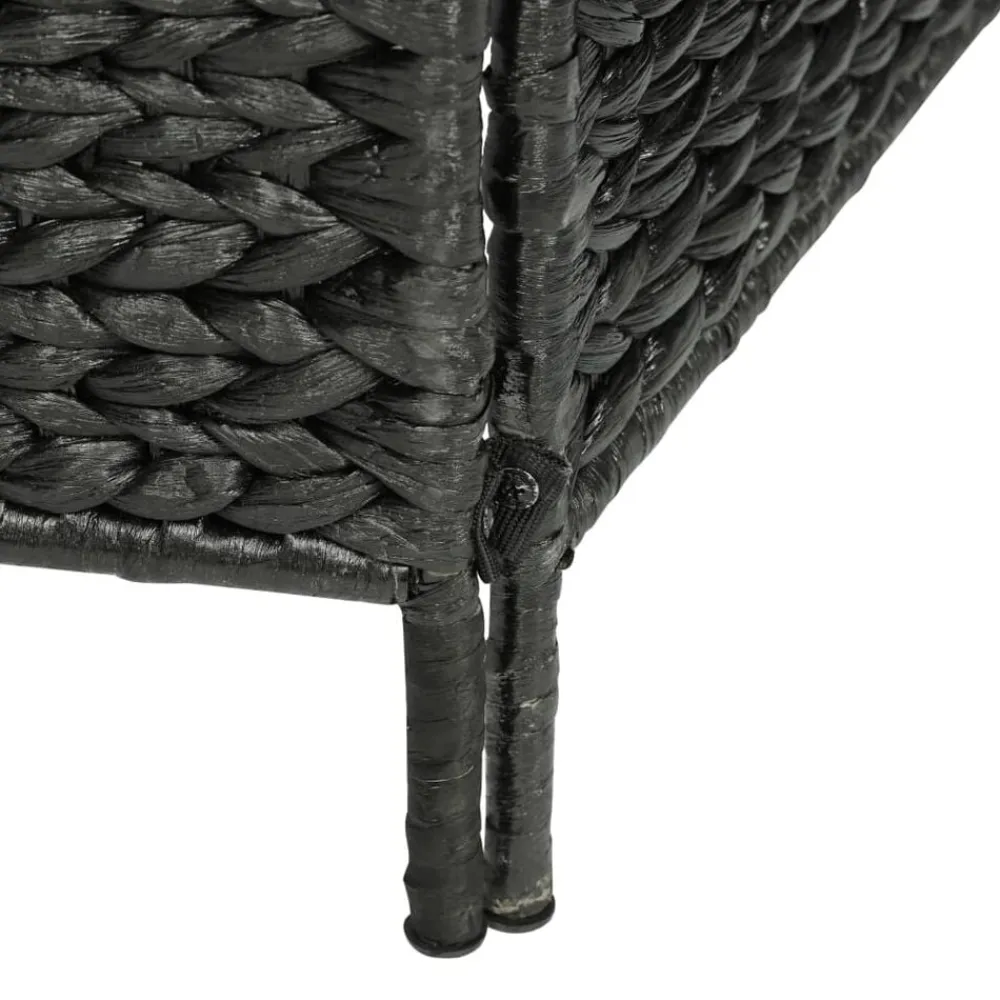 vidaXL Biombo divisor 4 paneles jacinto de agua 154x160 cm Negro Sale