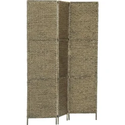 vidaXL Biombo divisor 3 paneles jacinto de agua marrón 116x160 cm Marr&oacute;n Hot