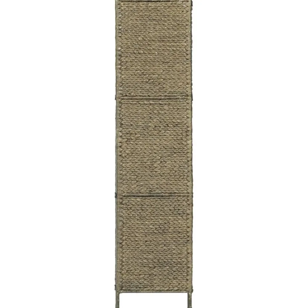 vidaXL Biombo divisor 3 paneles jacinto de agua marrón 116x160 cm Marrón Hot