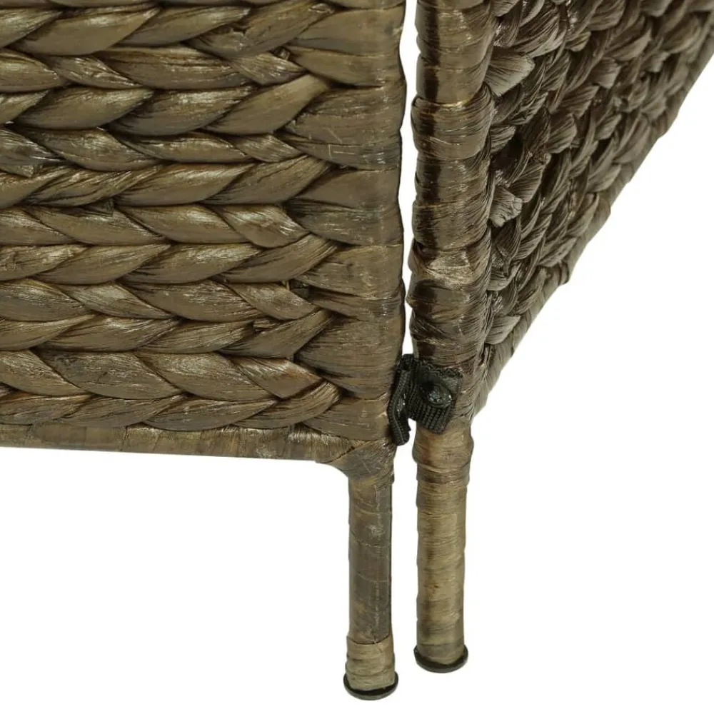 vidaXL Biombo divisor 3 paneles jacinto de agua marrón 116x160 cm Marrón Hot