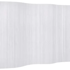 vidaXL Biombo divisor bambú ancho 250 cm alto 165 cm Blanco New
