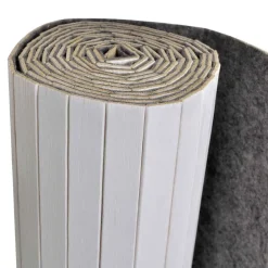 vidaXL Biombo divisor bambú ancho 250 cm alto 165 cm Blanco New
