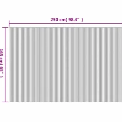 vidaXL Biombo divisor bambú ancho 250 cm alto 165 cm Natural New