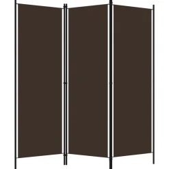 vidaXL Divisores De Ambientes-Biombo divisor de 3 paneles marrón 150x180 cm