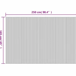 vidaXL Biombo divisor de bambú marrón ancho 250 cm alto 165 cm Marrón