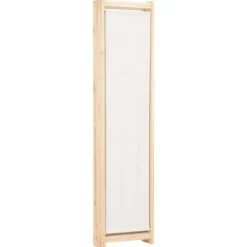 vidaXL Divisores De Ambientes-Biombo divisor de 4 paneles de tela color crema 160x170x4 cm