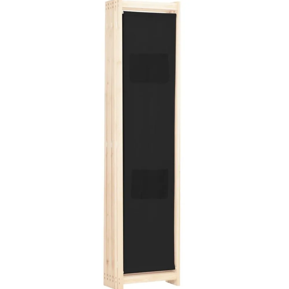 vidaXL Biombo divisor de 6 paneles de tela negro 240x170x4 cm Online