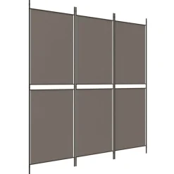 vidaXL Biombo divisor de 3 paneles de tela gris 150x180 cm Antracita Best