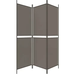 vidaXL Biombo divisor de 3 paneles de tela gris 150x180 cm Antracita Best