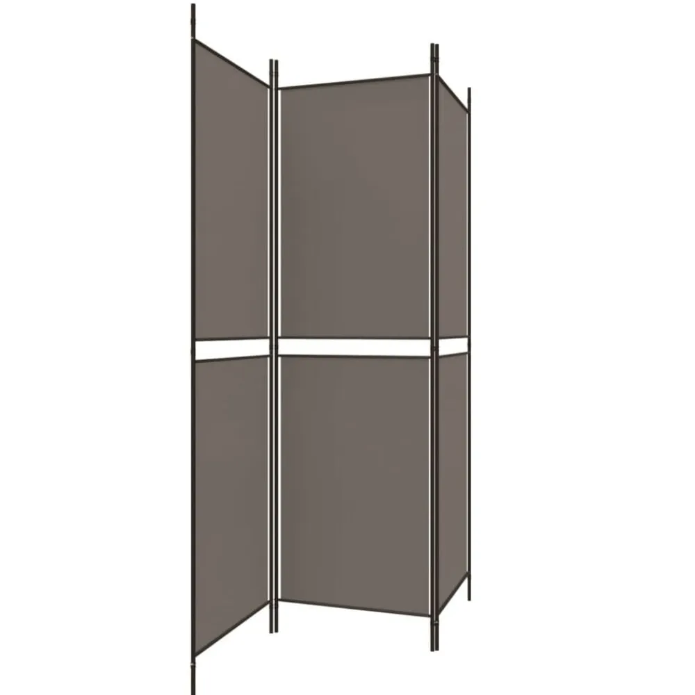vidaXL Biombo divisor de 3 paneles de tela gris 150x180 cm Antracita Best