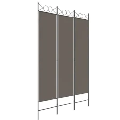 vidaXL Biombo divisor de 3 paneles de tela gris 120x200 cm Antracita