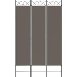vidaXL Biombo divisor de 3 paneles de tela gris 120x200 cm Antracita