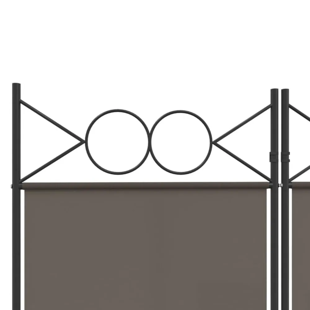 vidaXL Biombo divisor de 3 paneles de tela gris 120x200 cm Antracita