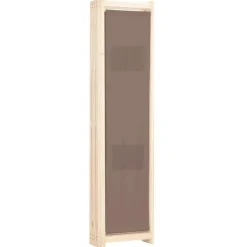 vidaXL Biombo divisor de 6 paneles de tela marrón 240x170x4 cm New