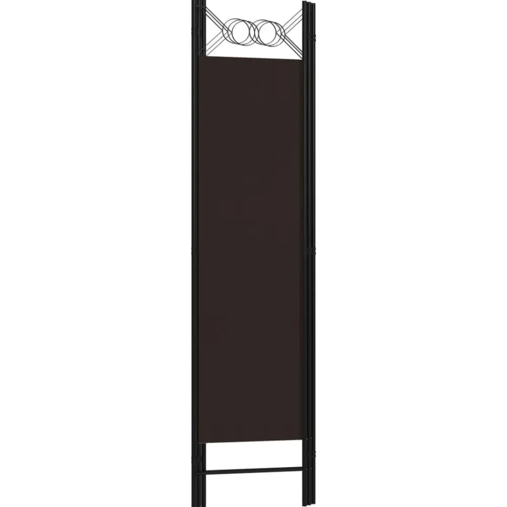 vidaXL Divisores De Ambientes-Biombo divisor de 3 paneles marrón 120x180 cm