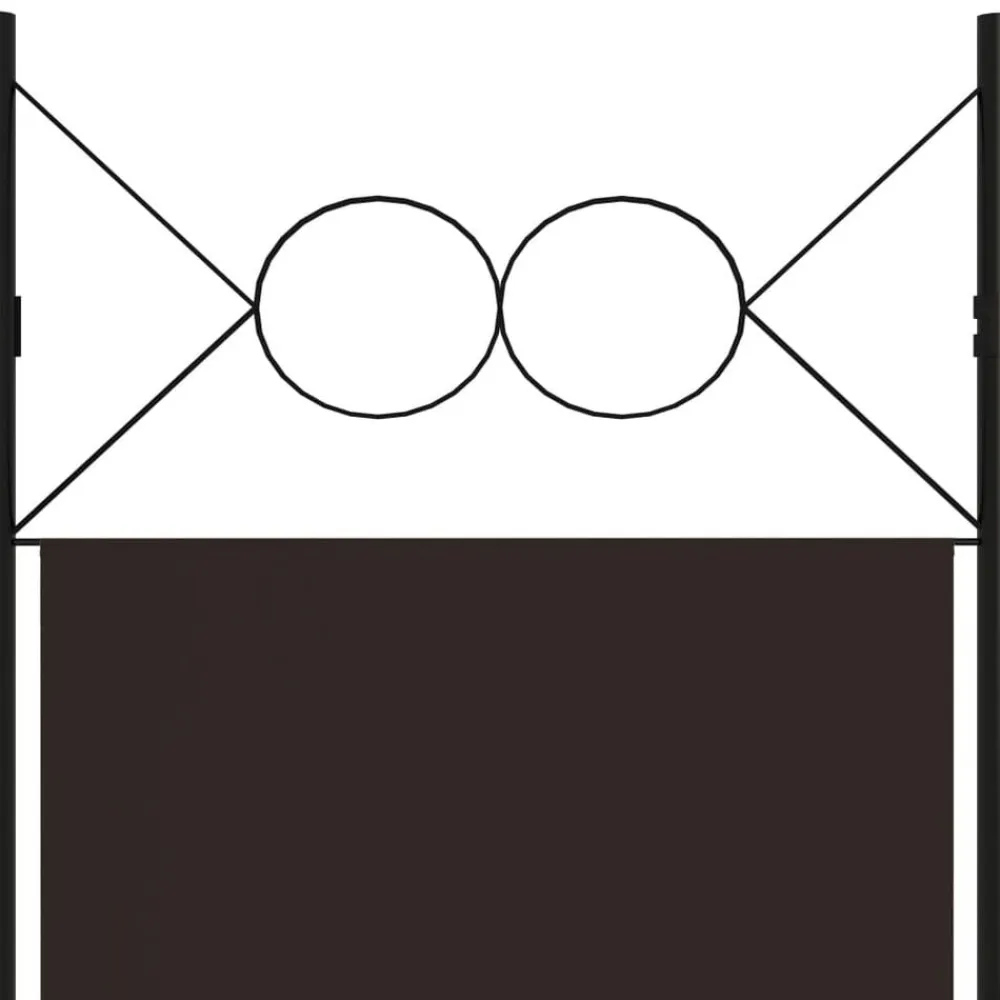 vidaXL Divisores De Ambientes-Biombo divisor de 3 paneles marrón 120x180 cm