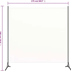vidaXL Divisores De Ambientes-Biombo divisor de tela 175x180 cm