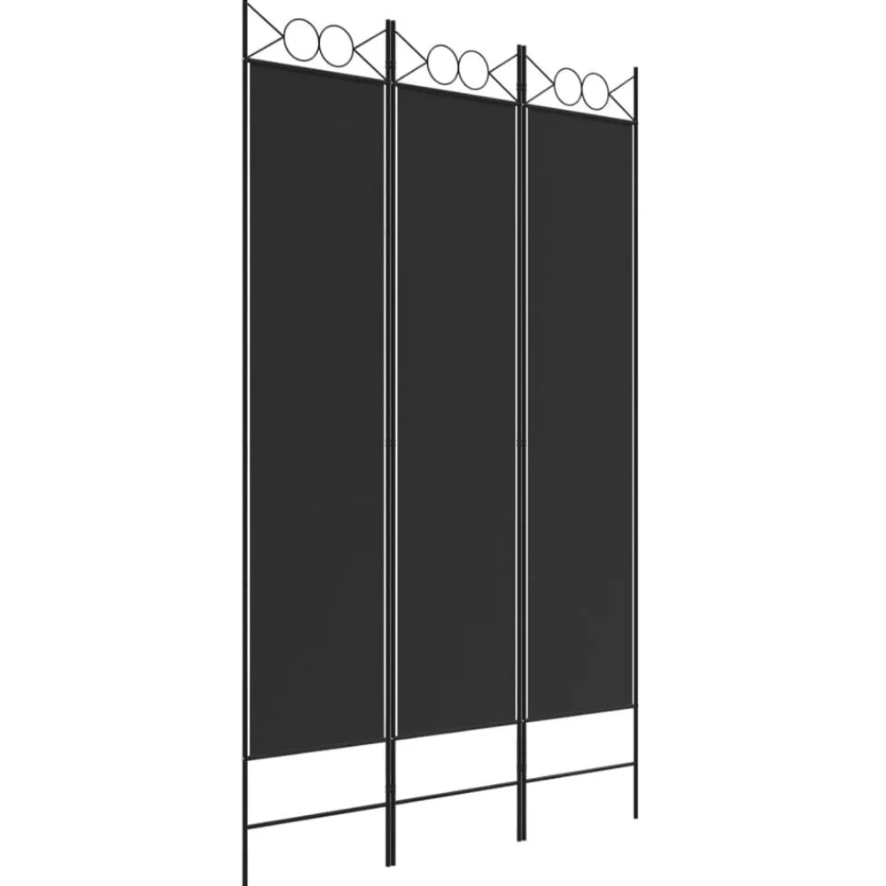 vidaXL Divisores De Ambientes-Biombo divisor de 3 paneles de tela 120x200 cm