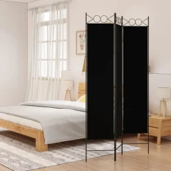 vidaXL Divisores De Ambientes-Biombo divisor de 3 paneles de tela 120x200 cm