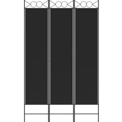 vidaXL Divisores De Ambientes-Biombo divisor de 3 paneles de tela 120x200 cm