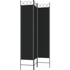 vidaXL Divisores De Ambientes-Biombo divisor de 3 paneles de tela 120x200 cm