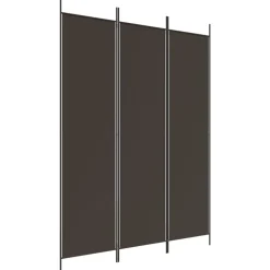 vidaXL Biombo divisor de 3 paneles de tela marrón 150x200 cm Marrón Hot