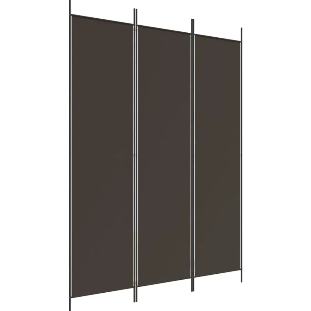 vidaXL Biombo divisor de 3 paneles de tela marrón 150x200 cm Marrón Hot