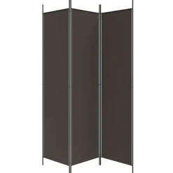vidaXL Biombo divisor de 3 paneles de tela marrón 150x200 cm Marrón Hot