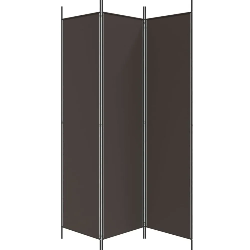 vidaXL Biombo divisor de 3 paneles de tela marrón 150x200 cm Marrón Hot