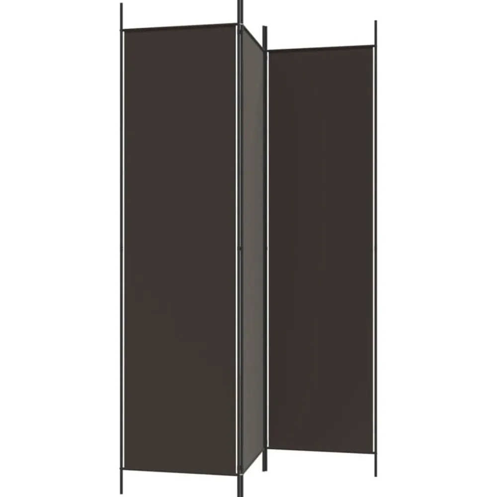vidaXL Biombo divisor de 3 paneles de tela marrón 150x200 cm Marrón Hot