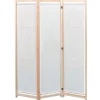 vidaXL Biombo divisor de 3 paneles de tela color crema 120x170x4 cm Online