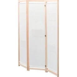 vidaXL Biombo divisor de 3 paneles de tela color crema 120x170x4 cm Online