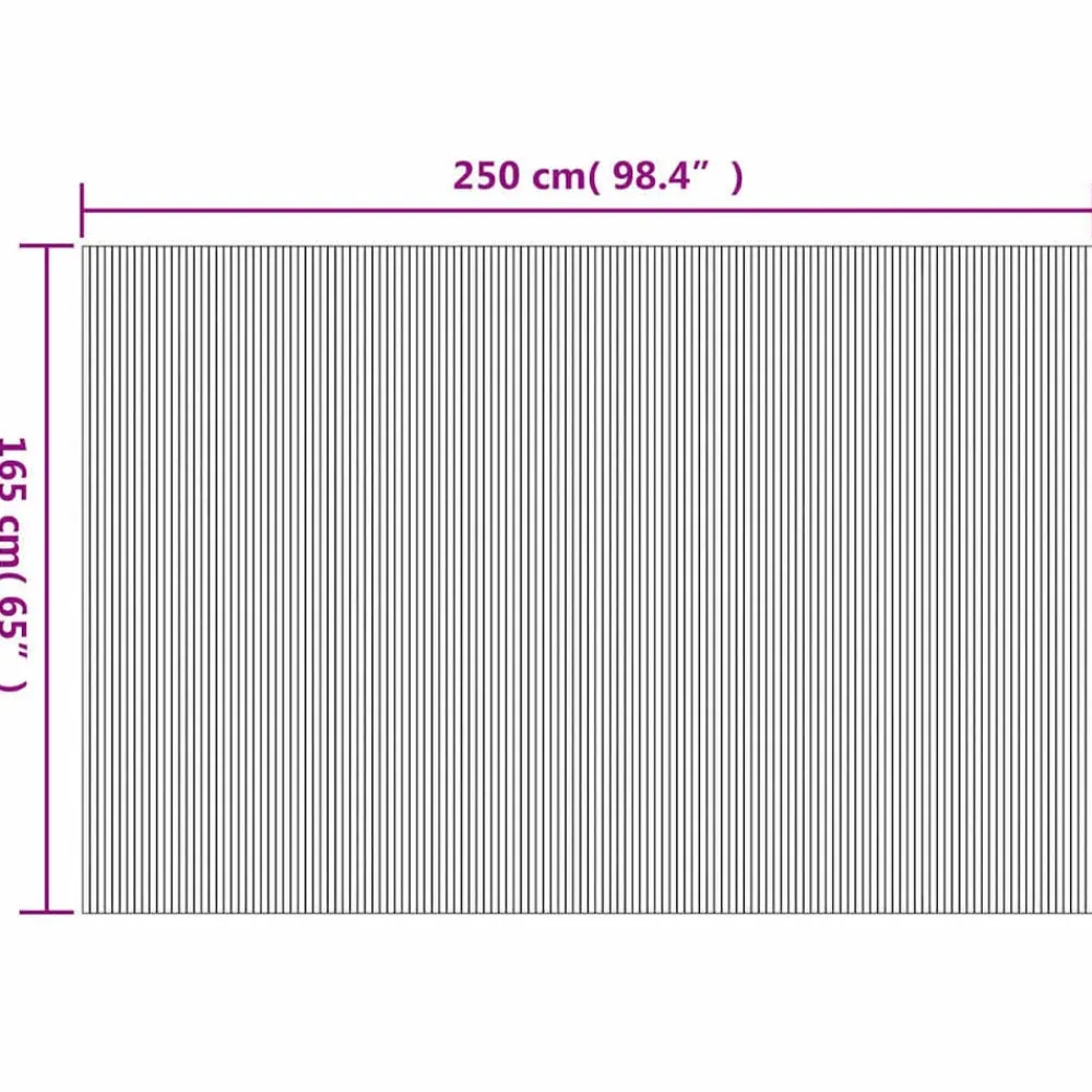 vidaXL Divisores De Ambientes-Biombo divisor de bambú ancho 250 cm alto 165 cm