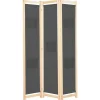 vidaXL Divisores De Ambientes-Biombo divisor de 3 paneles de tela gris 120x170x4 cm