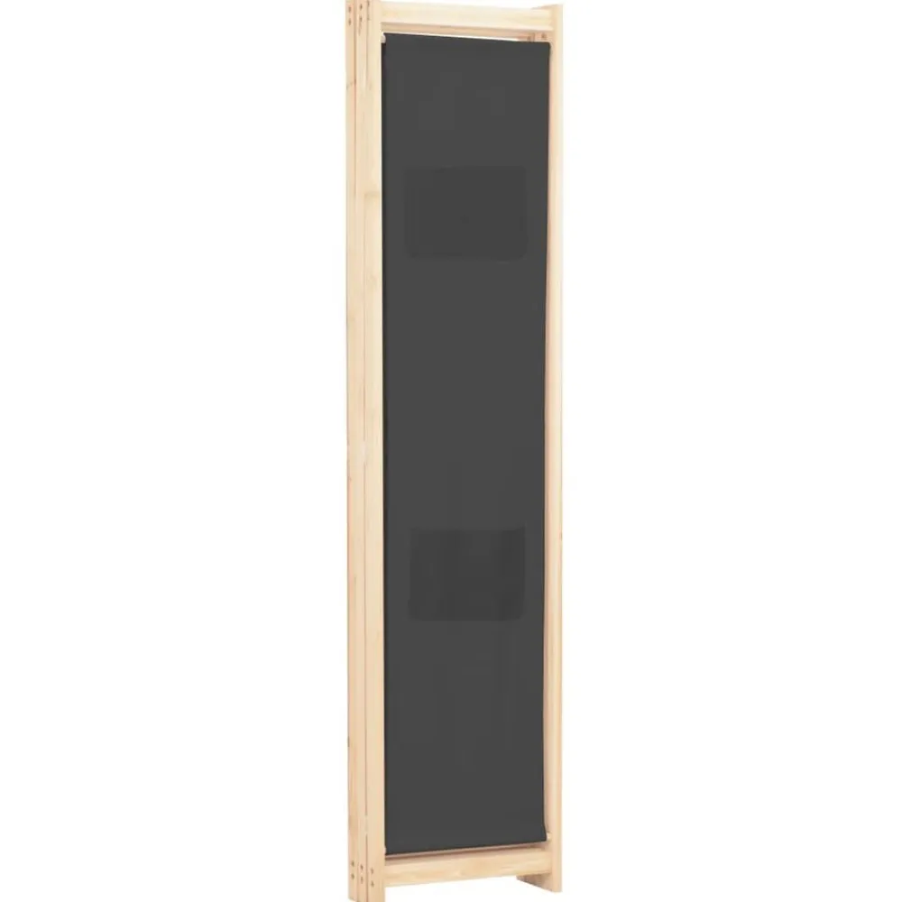 vidaXL Divisores De Ambientes-Biombo divisor de 3 paneles de tela gris 120x170x4 cm