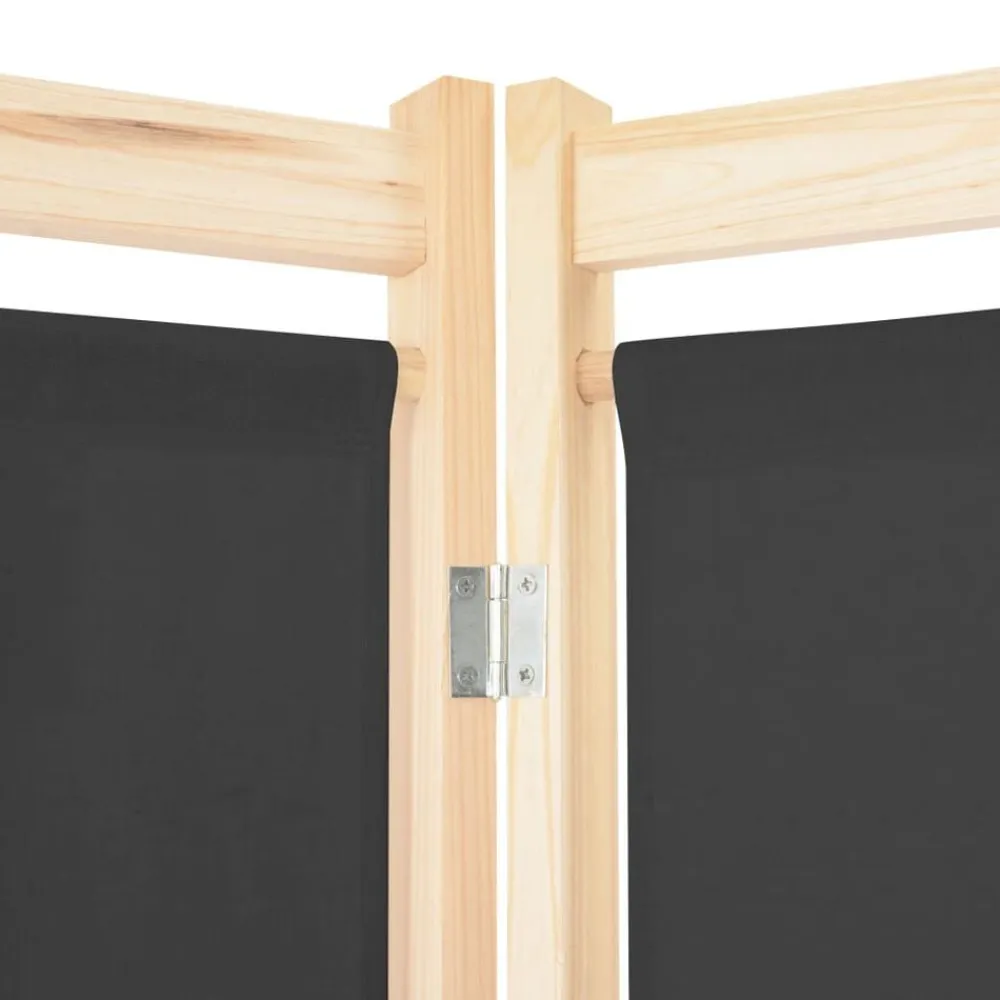 vidaXL Divisores De Ambientes-Biombo divisor de 3 paneles de tela gris 120x170x4 cm