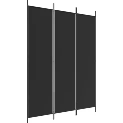 vidaXL Divisores De Ambientes-Biombo divisor de 3 paneles de tela 150x200 cm